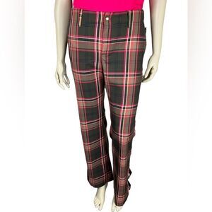 Vintage Tommy Hilfiger F/F Plaid Pants w/Tabbed Legs for Straight or Wide Look 8